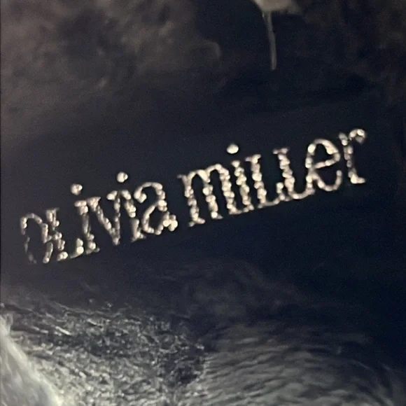 Olivia miller crushed blue velvet combat boots size 7 - Picture 6 of 7